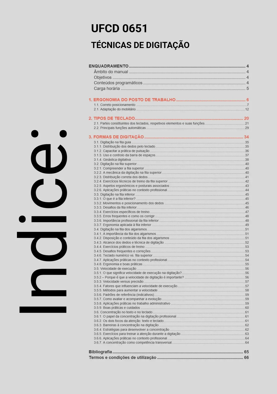 Índice UFCD 0651