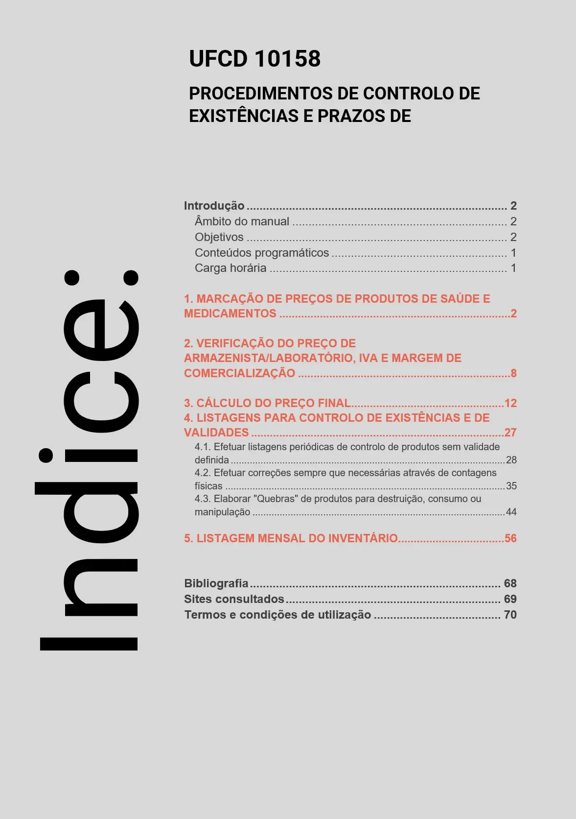 Índice UFCD 10158