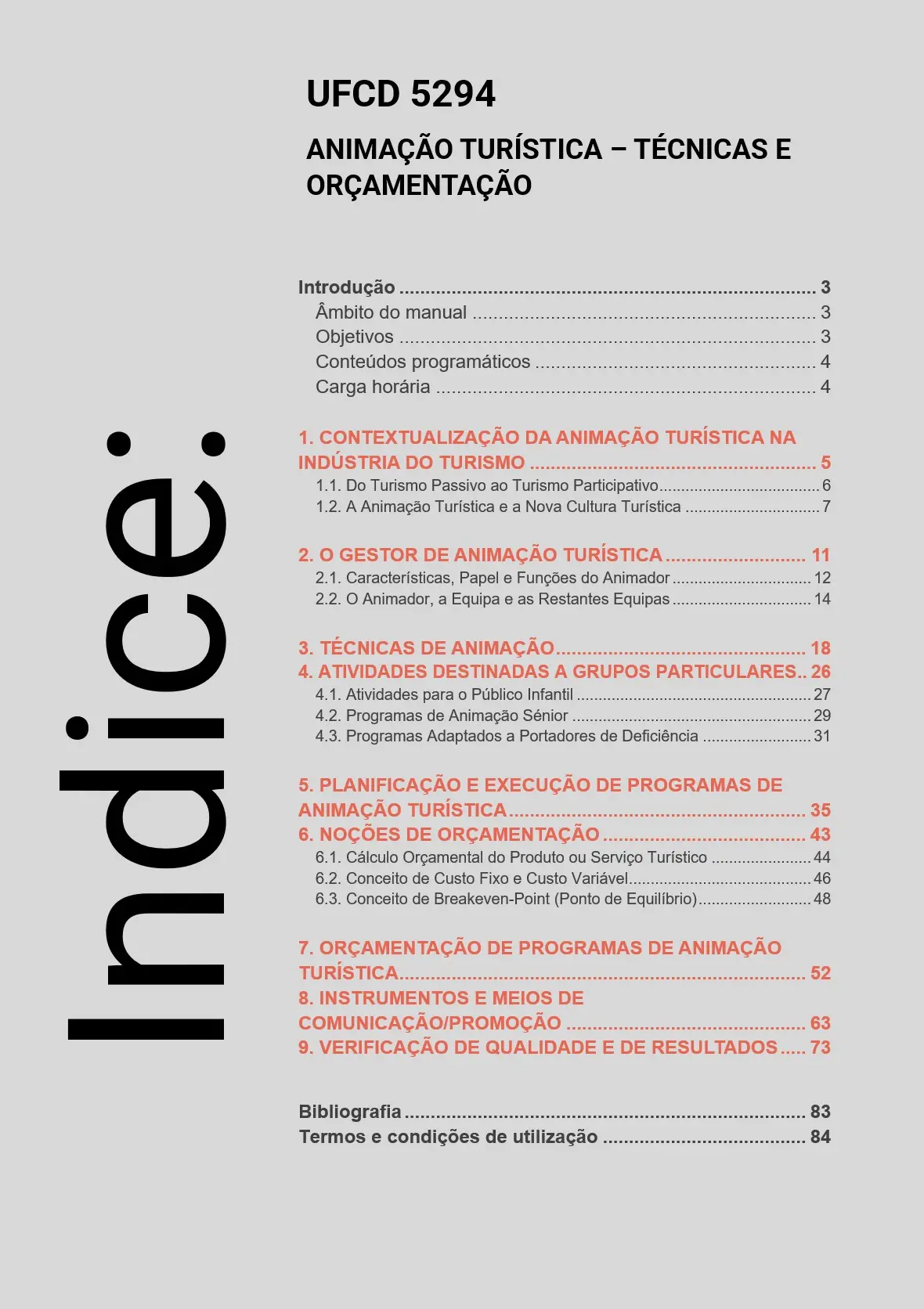 Índice UFCD 5294