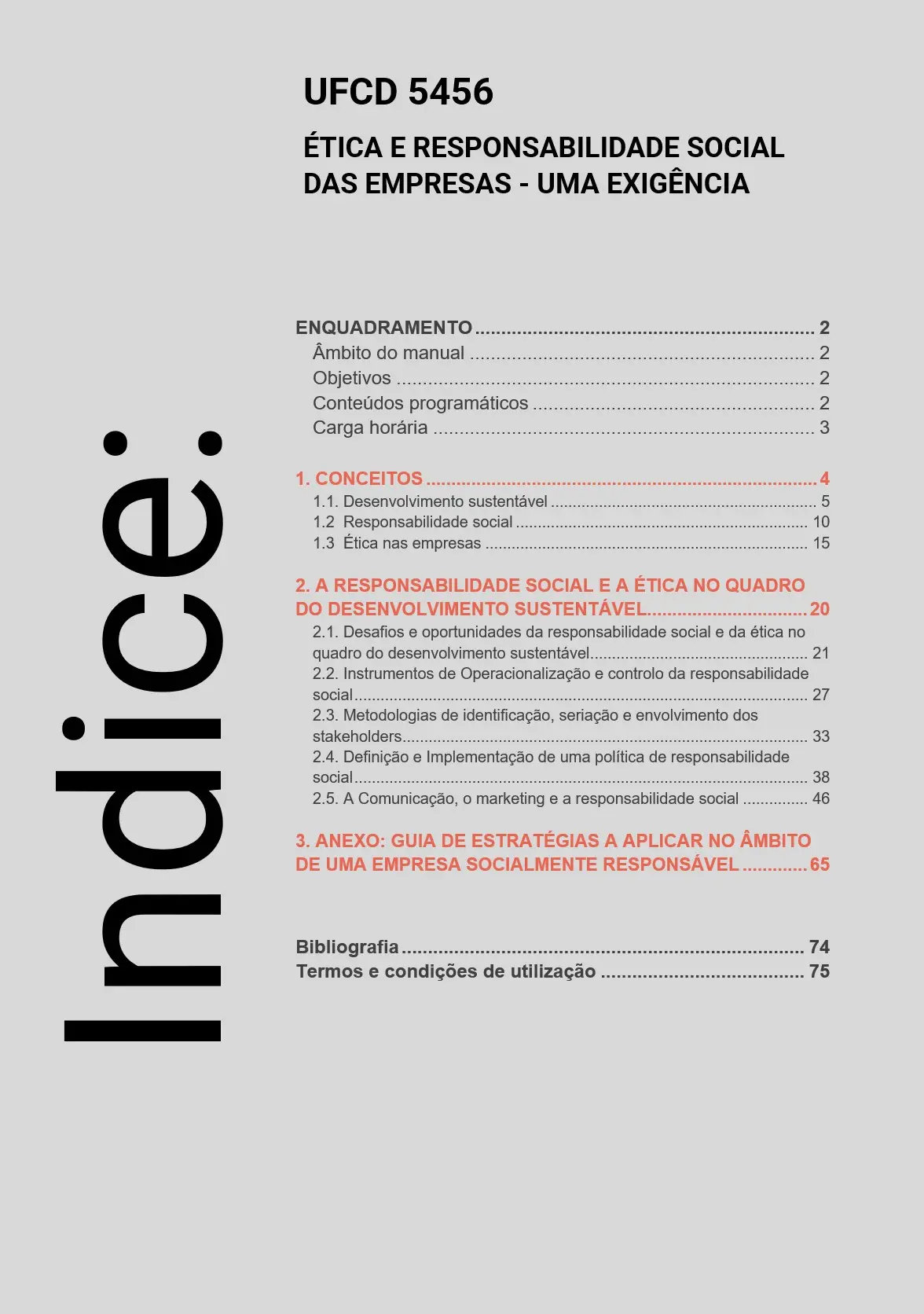 Índice UFCD 5456