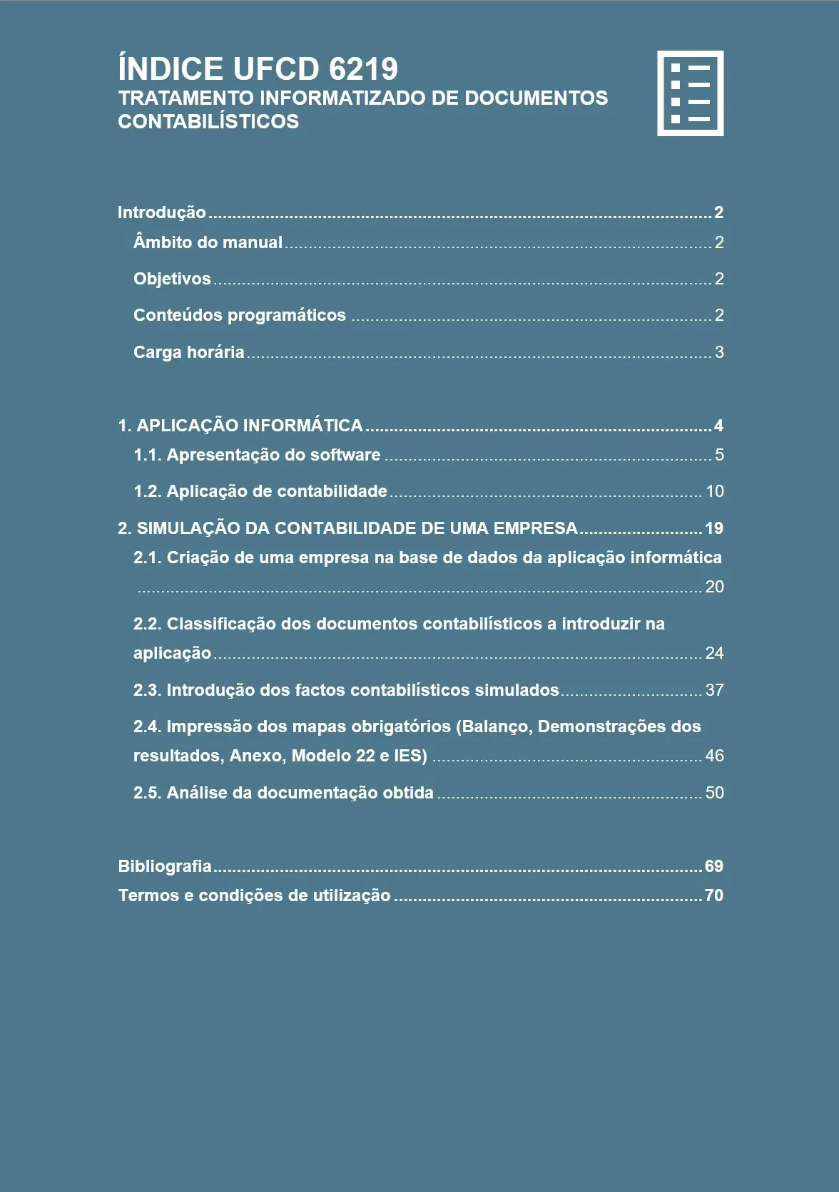 Índice UFCD 6219