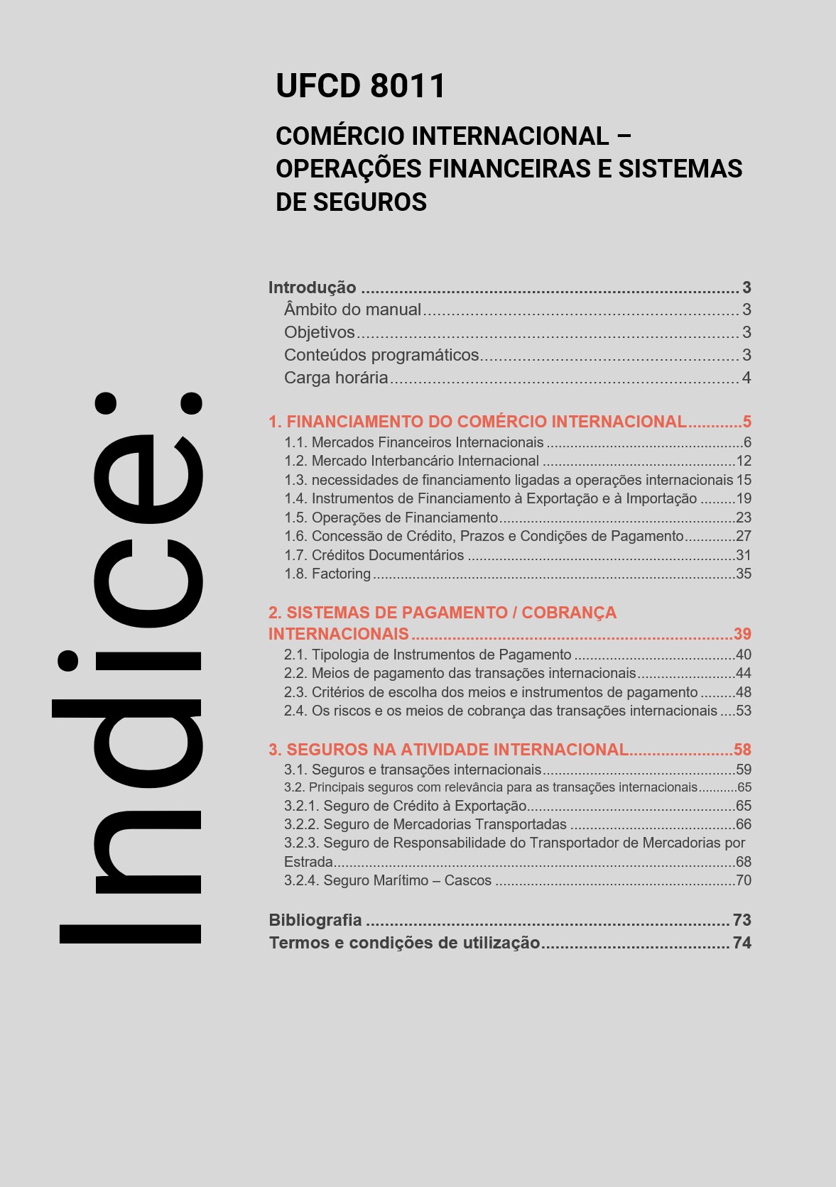 Índice UFCD 8011