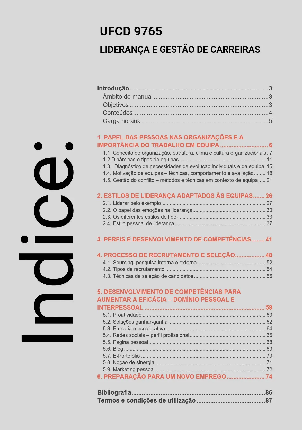 Índice UFCD 9765