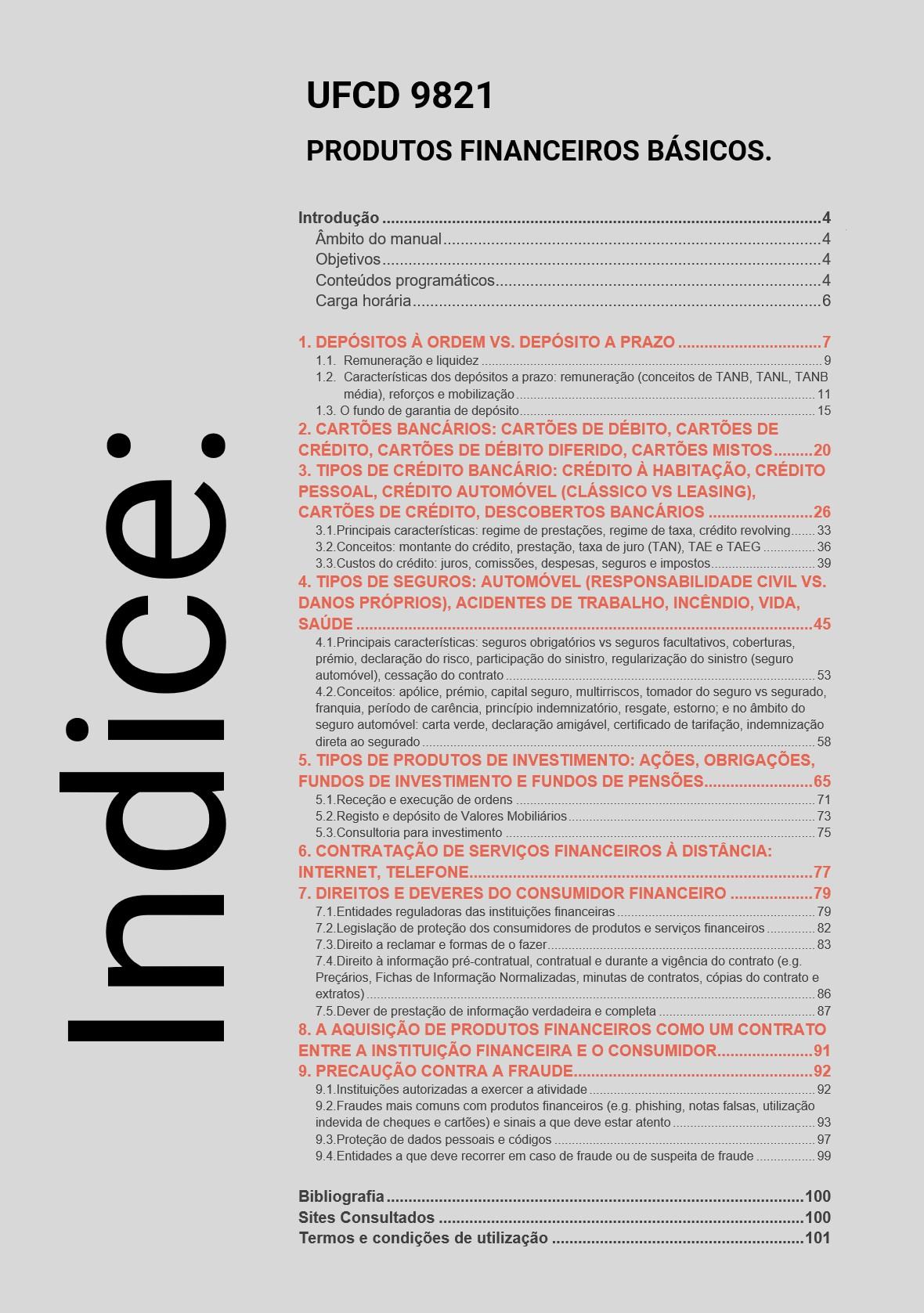 Índice UFCD 9821